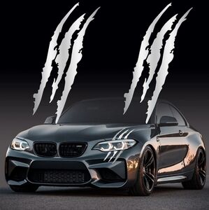 Silver Claw Mark decals for car or truck - Set of 2
